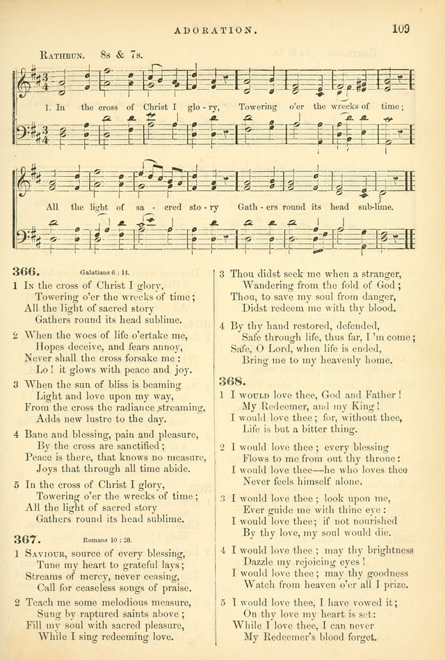 Songs for the Sanctuary: or hymns and tunes for Christian worship page 109