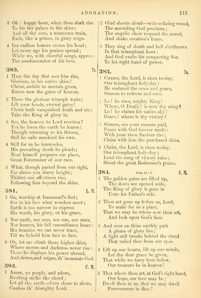 Songs for the Sanctuary: or hymns and tunes for Christian worship page 113
