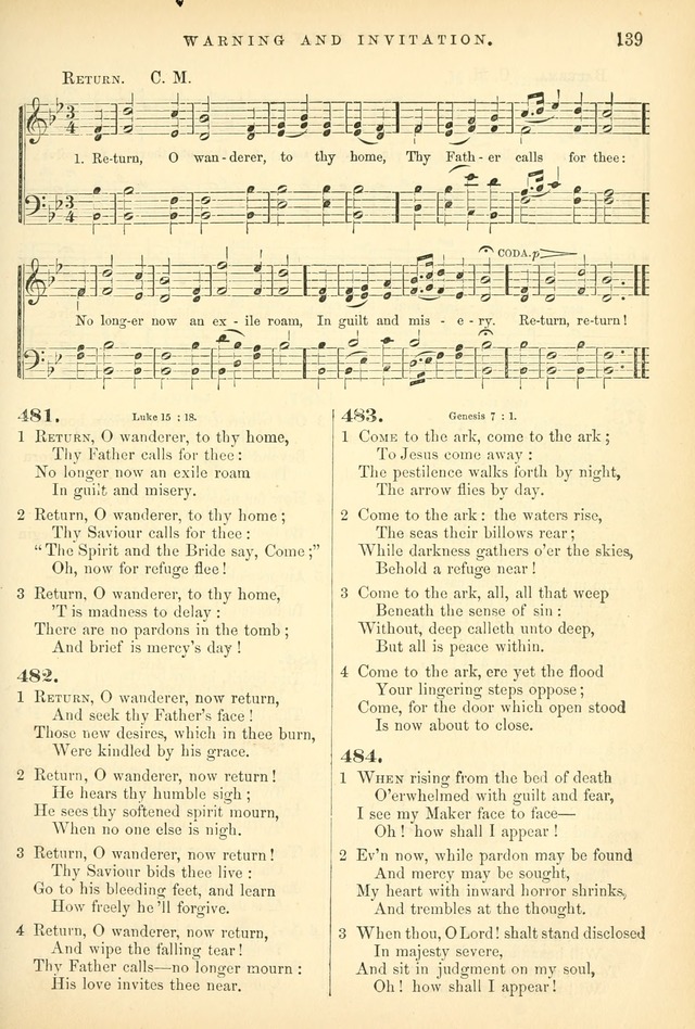 Songs for the Sanctuary: or hymns and tunes for Christian worship page 139