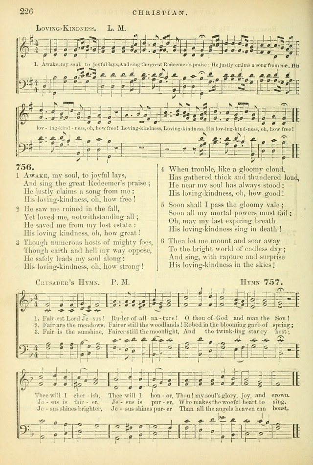 Songs for the Sanctuary: or hymns and tunes for Christian worship page 226