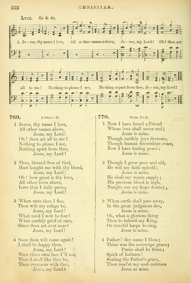 Songs for the Sanctuary: or hymns and tunes for Christian worship page 232