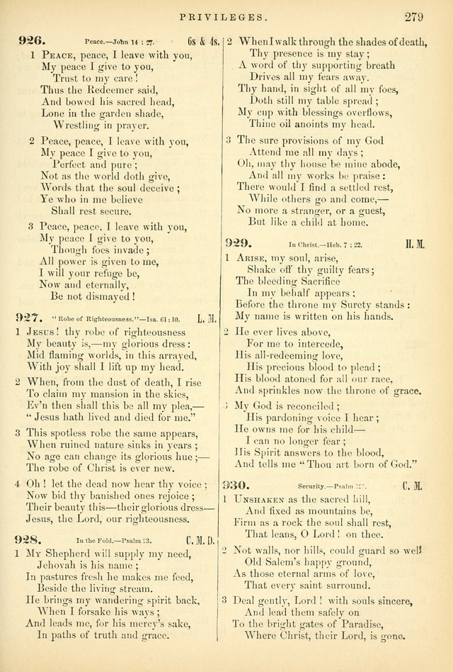 Songs for the Sanctuary: or hymns and tunes for Christian worship page 279