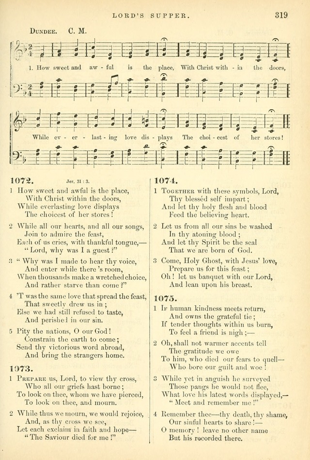 Songs for the Sanctuary: or hymns and tunes for Christian worship page 319