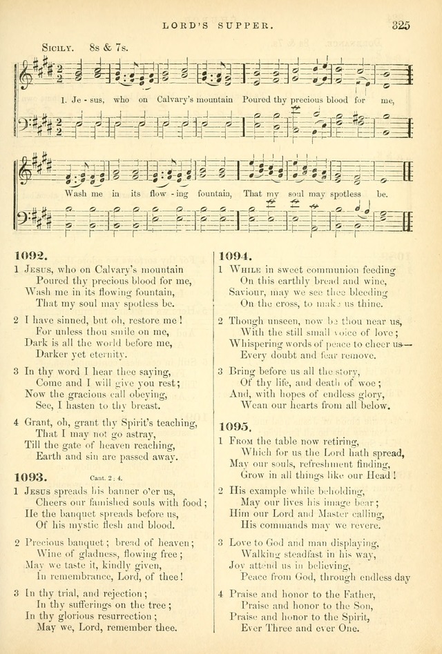 Songs for the Sanctuary: or hymns and tunes for Christian worship page 325