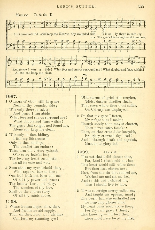 Songs for the Sanctuary: or hymns and tunes for Christian worship page 327