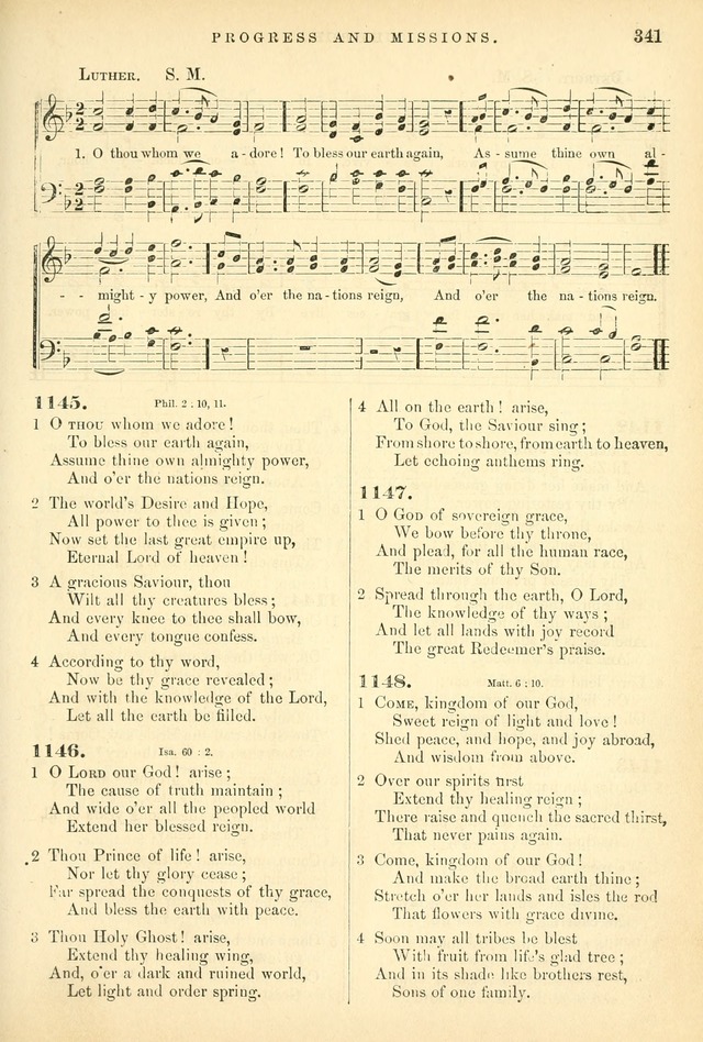Songs for the Sanctuary: or hymns and tunes for Christian worship page 341
