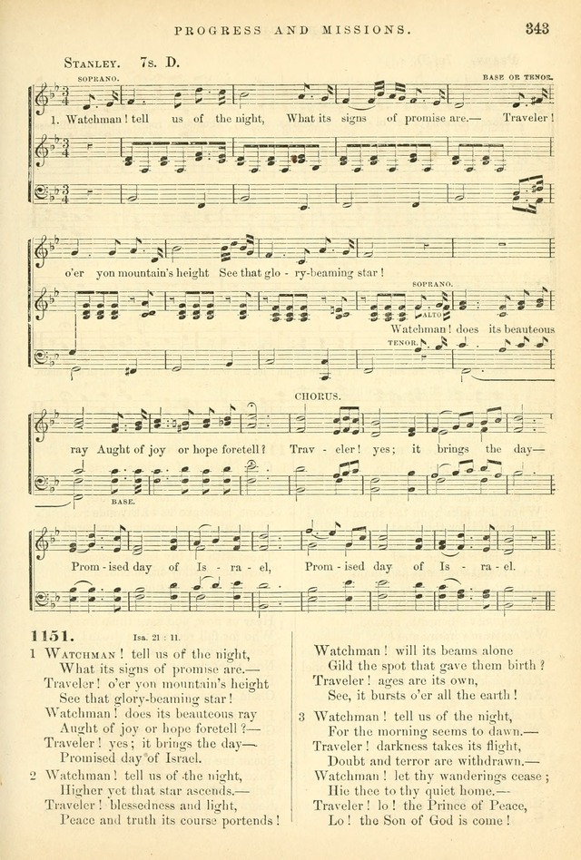 Songs for the Sanctuary: or hymns and tunes for Christian worship page 343