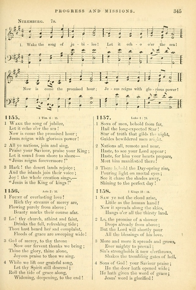 Songs for the Sanctuary: or hymns and tunes for Christian worship page 345