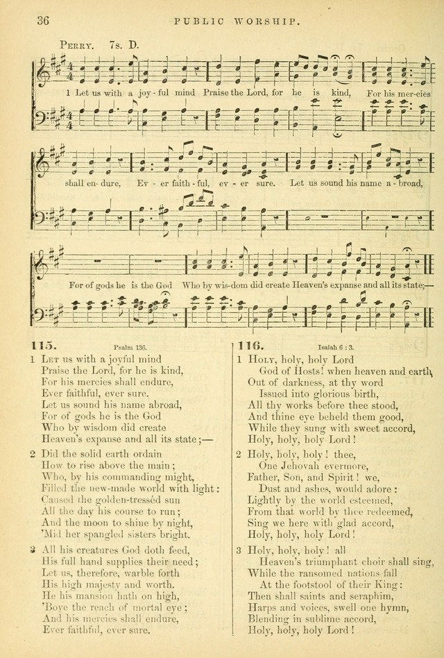 Songs for the Sanctuary: or hymns and tunes for Christian worship page 36