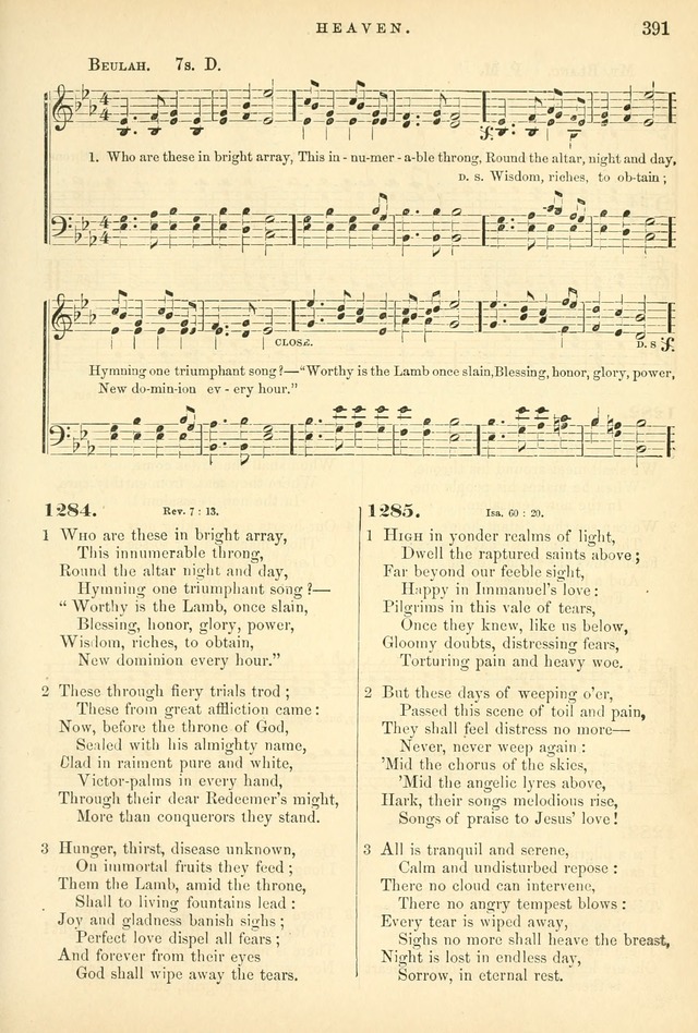 Songs for the Sanctuary: or hymns and tunes for Christian worship page 391