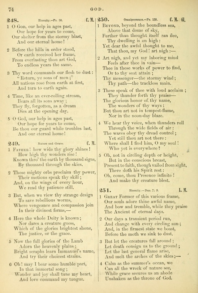 Songs for the Sanctuary: or hymns and tunes for Christian worship page 74