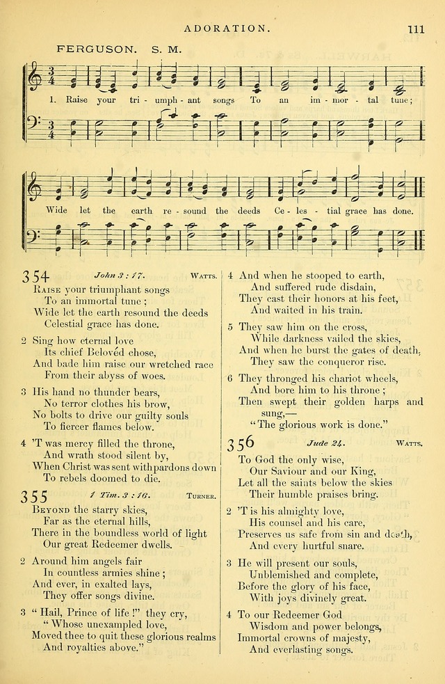 Songs for the Sanctuary: or hymns and tunes for Christian Worship page 112