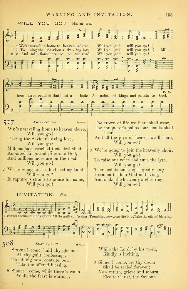Songs for the Sanctuary: or hymns and tunes for Christian Worship page 154