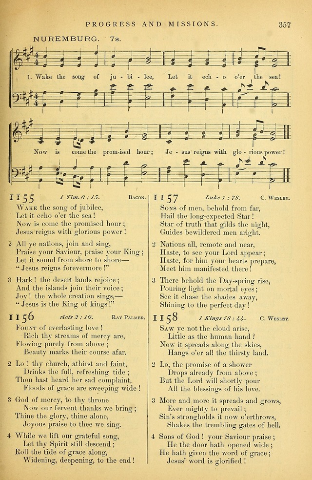 Songs for the Sanctuary: or hymns and tunes for Christian Worship page 358