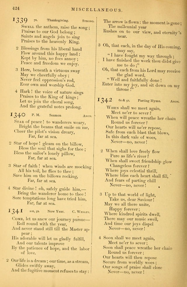 Songs for the Sanctuary: or hymns and tunes for Christian Worship page 425