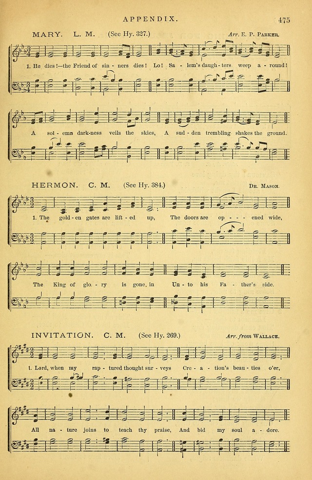 Songs for the Sanctuary: or hymns and tunes for Christian Worship page 476