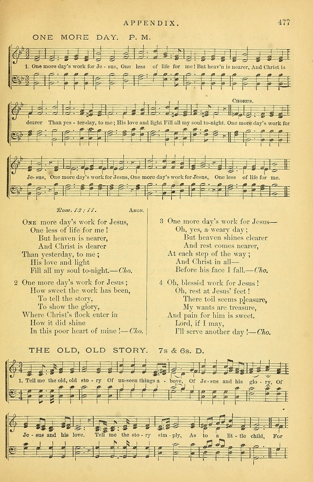 Songs for the Sanctuary: or hymns and tunes for Christian Worship page 478