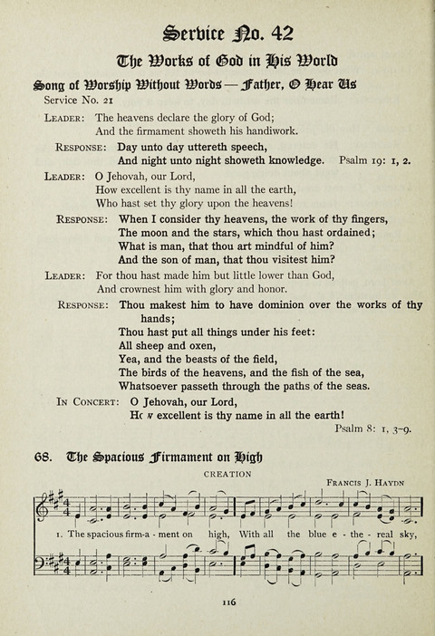 Services and Songs: for use in the Junior Department of the Church School page 116