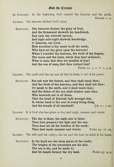 Services and Songs: for use in the Junior Department of the Church School page 2