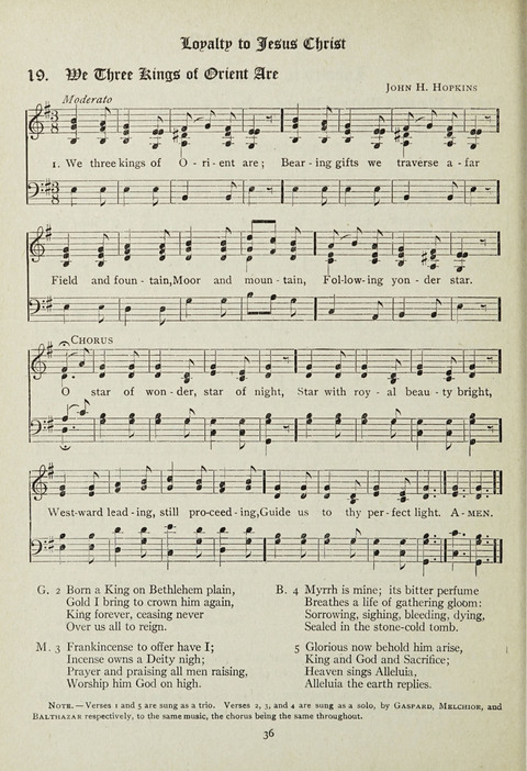 Services and Songs: for use in the Junior Department of the Church School page 36