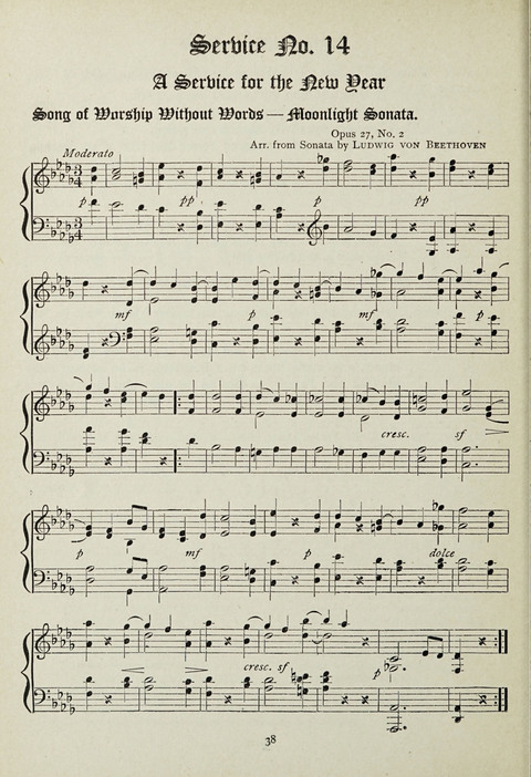 Services and Songs: for use in the Junior Department of the Church School page 38