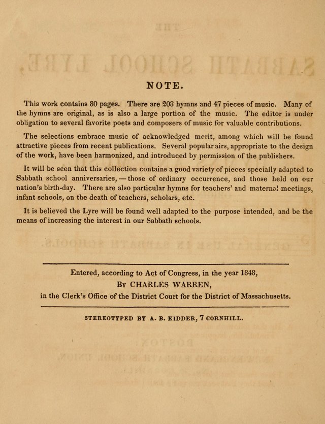 The Sabbath School Lyre: a collection of hymns and music, original and selected, for general use in sabbath schools page 2