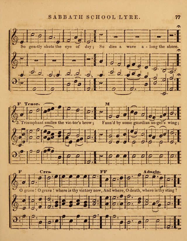 The Sabbath School Lyre: a collection of hymns and music, original and selected, for general use in sabbath schools page 77