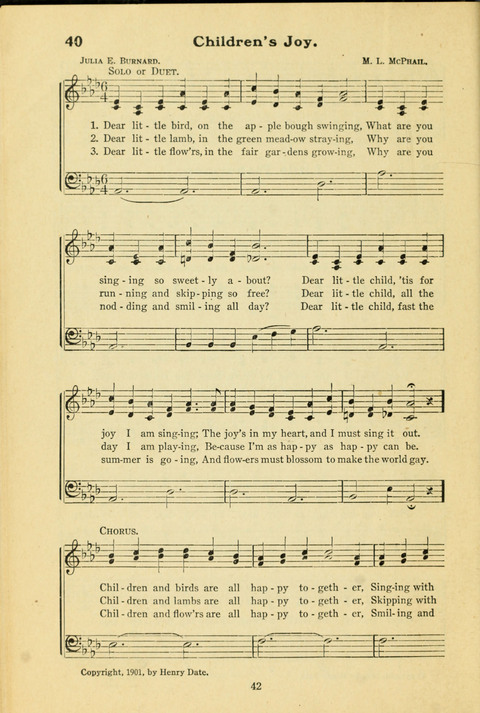 Sunny Songs for Little Folks Number One page 40