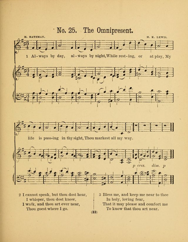 Sacred Songs for Little Singers: a collection adapted to primary classes in Sabbath-schools page 33