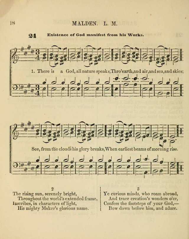 The Sabbath School Melodist: being a selection of hymns with appropriate music; for the use of Sabbath schools, families and social meetings page 18