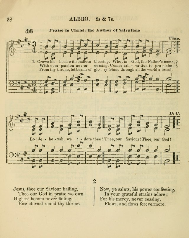 The Sabbath School Melodist: being a selection of hymns with appropriate music; for the use of Sabbath schools, families and social meetings page 28