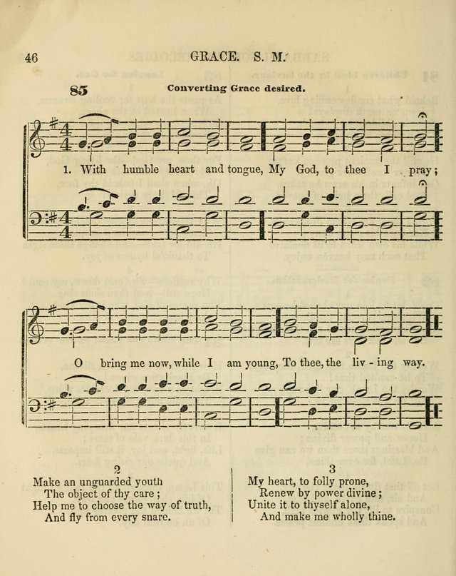 The Sabbath School Melodist: being a selection of hymns with appropriate music; for the use of Sabbath schools, families and social meetings page 46