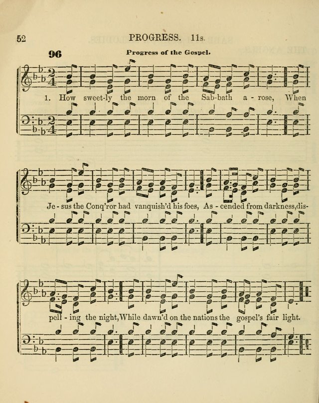 The Sabbath School Melodist: being a selection of hymns with appropriate music; for the use of Sabbath schools, families and social meetings page 52
