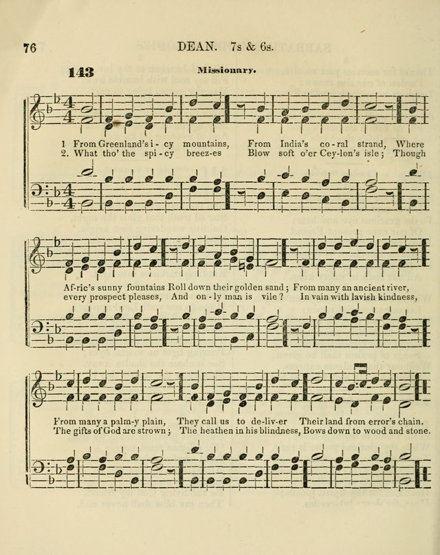 The Sabbath School Melodist: being a selection of hymns with appropriate music; for the use of Sabbath schools, families and social meetings page 76