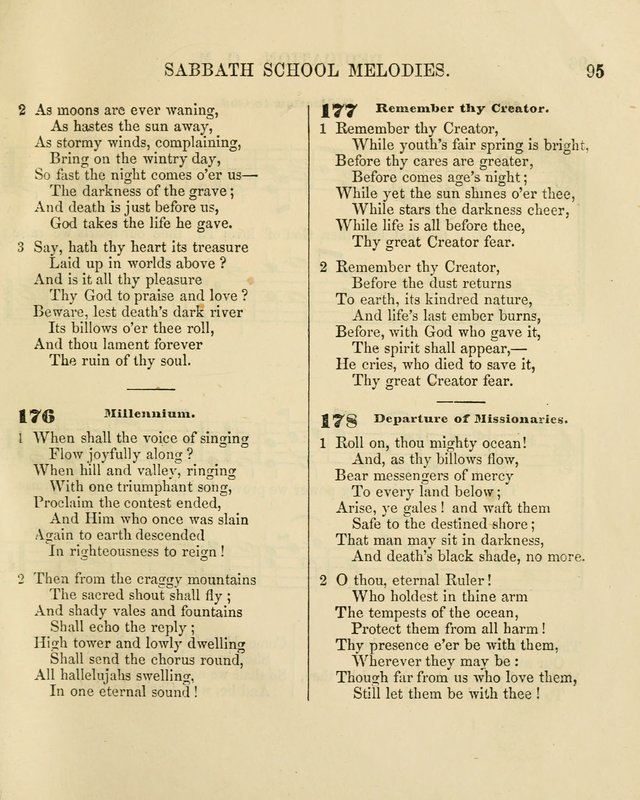 The Sabbath School Melodist: being a selection of hymns with appropriate music; for the use of Sabbath schools, families and social meetings page 97