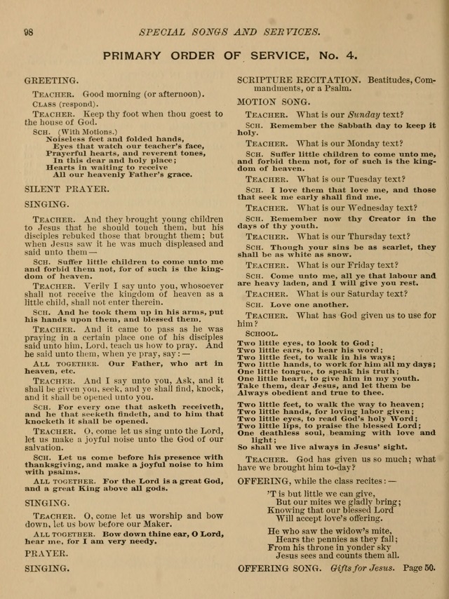 Special Songs and Services: for Primary and Intermediate Classes page 99