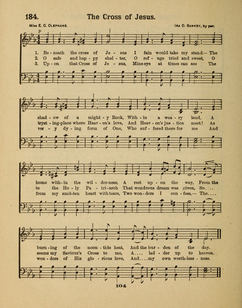 Select Songs for the Singing Service: in the Prayer Meeting and Sunday School page 104
