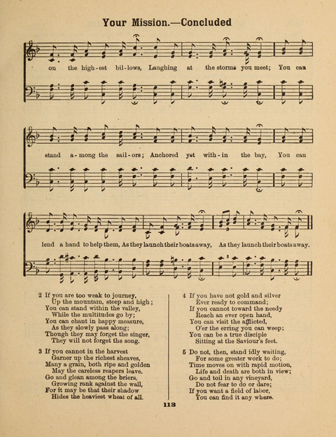 Select Songs for the Singing Service: in the Prayer Meeting and Sunday School page 113