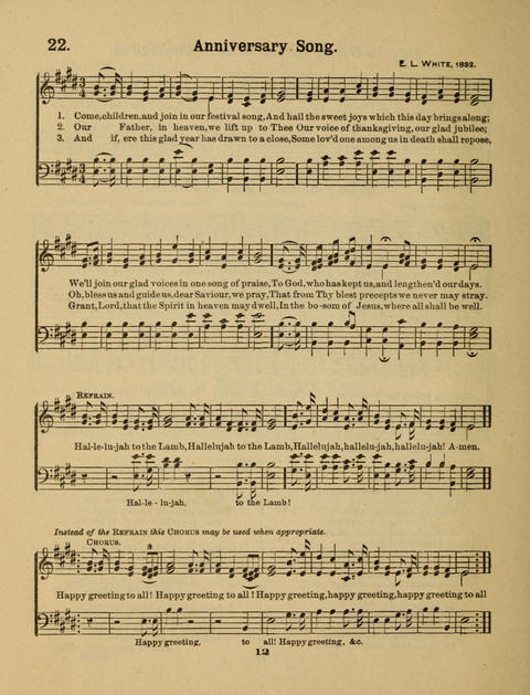 Select Songs for the Singing Service: in the Prayer Meeting and Sunday School page 12