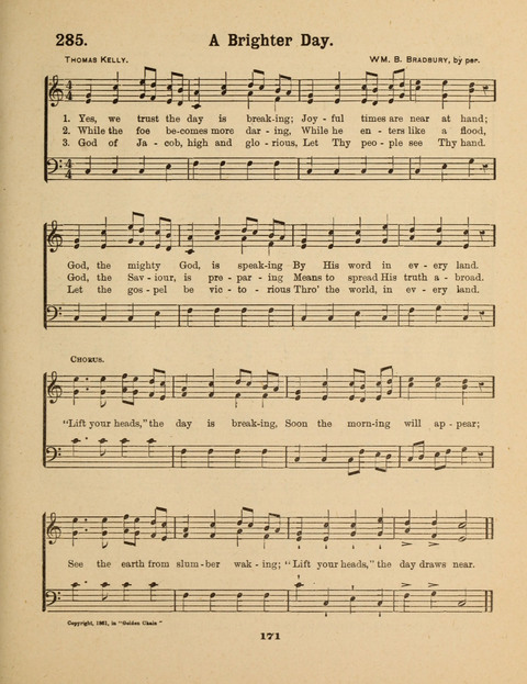 Select Songs for the Singing Service: in the Prayer Meeting and Sunday School page 171