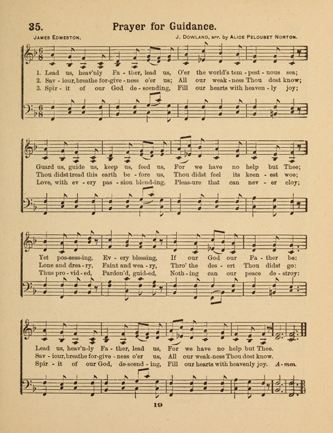Select Songs for the Singing Service: in the Prayer Meeting and Sunday School page 19