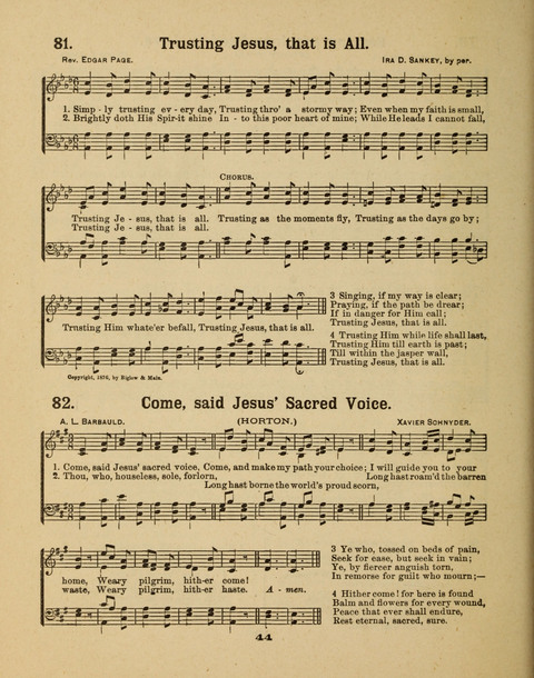 Select Songs for the Singing Service: in the Prayer Meeting and Sunday School page 44
