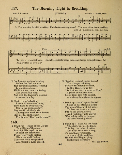 Select Songs for the Singing Service: in the Prayer Meeting and Sunday School page 80