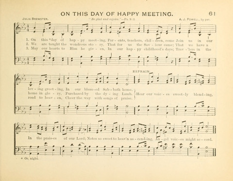 Sunny-Side Songs for Sunday Schools page 61