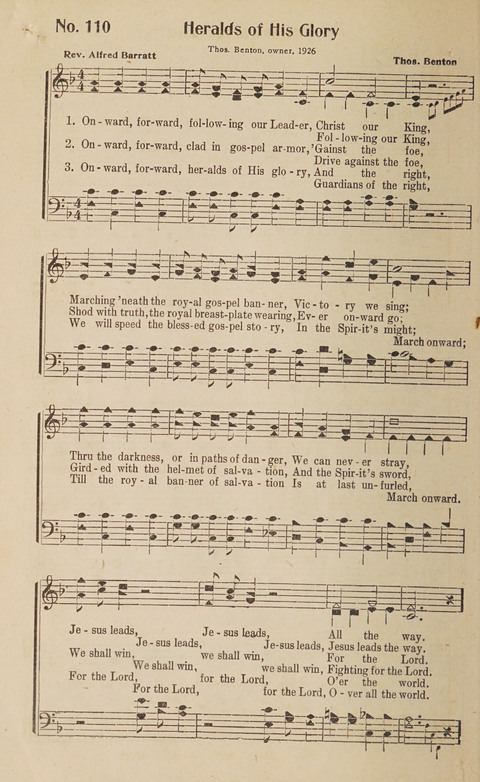 Silver Strains: our 1926 book for Sunday-schools, singing schools, revivals, conventions, and general use in all religious gatherings page 112