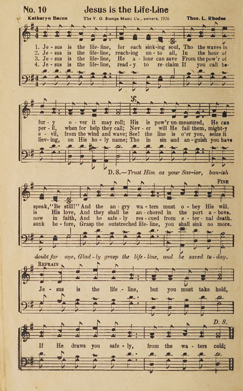 Silver Strains: our 1926 book for Sunday-schools, singing schools, revivals, conventions, and general use in all religious gatherings page 12