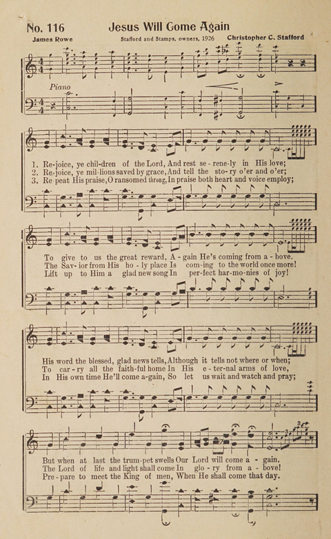 Silver Strains: our 1926 book for Sunday-schools, singing schools, revivals, conventions, and general use in all religious gatherings page 124