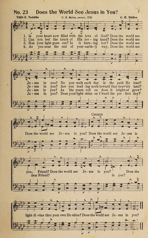 Silver Strains: our 1926 book for Sunday-schools, singing schools, revivals, conventions, and general use in all religious gatherings page 25