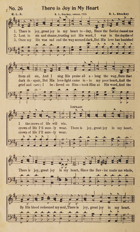 Silver Strains: our 1926 book for Sunday-schools, singing schools, revivals, conventions, and general use in all religious gatherings page 28