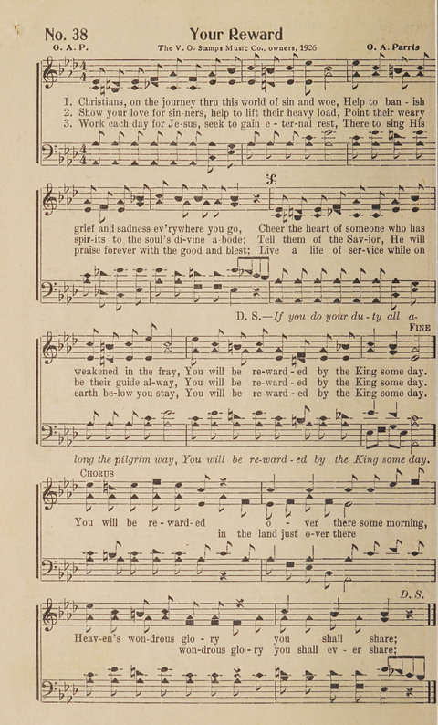 Silver Strains: our 1926 book for Sunday-schools, singing schools, revivals, conventions, and general use in all religious gatherings page 40